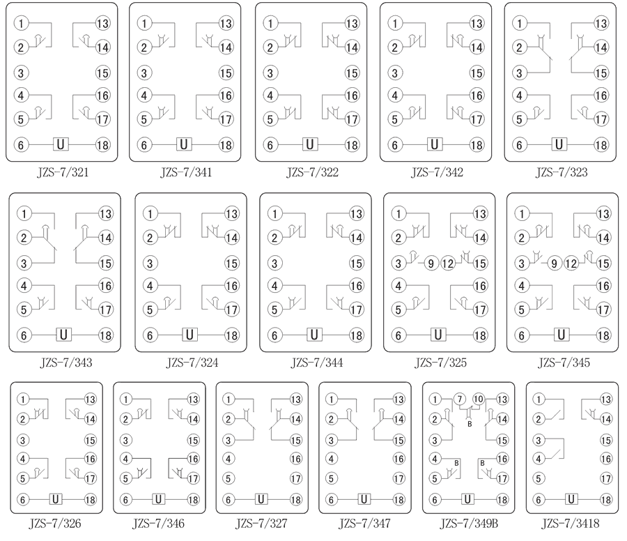 JZS-7/3418內部接線圖