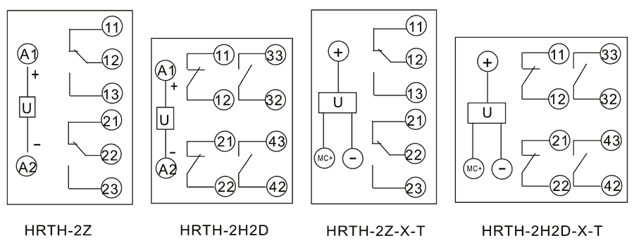 HRTH-J-2H2D-X-T內部接線圖